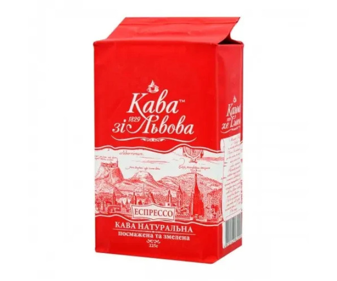  - Кофе молотый Кава со Львова Еспрессо 225 г  - 349