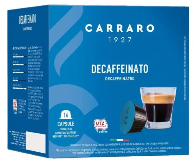  - Кофе в капсулах Dolce Gusto Carraro Decaffeinato 16 шт  - 165