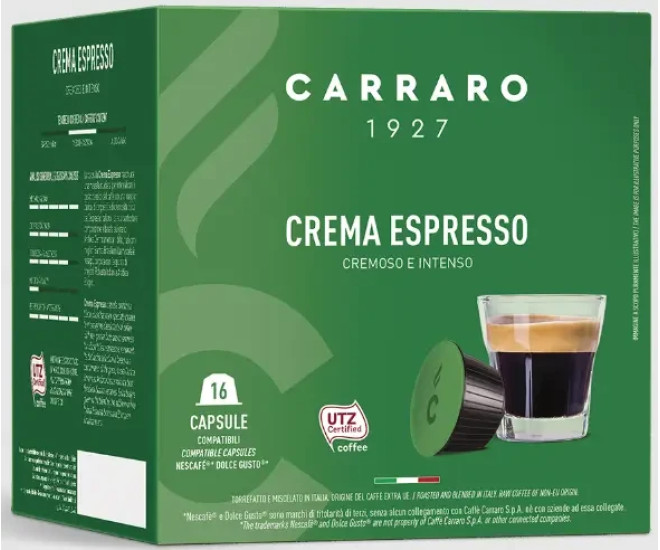  - Кава в капсулах Dolce Gusto Carraro Crema Espresso 16 шт  - 164