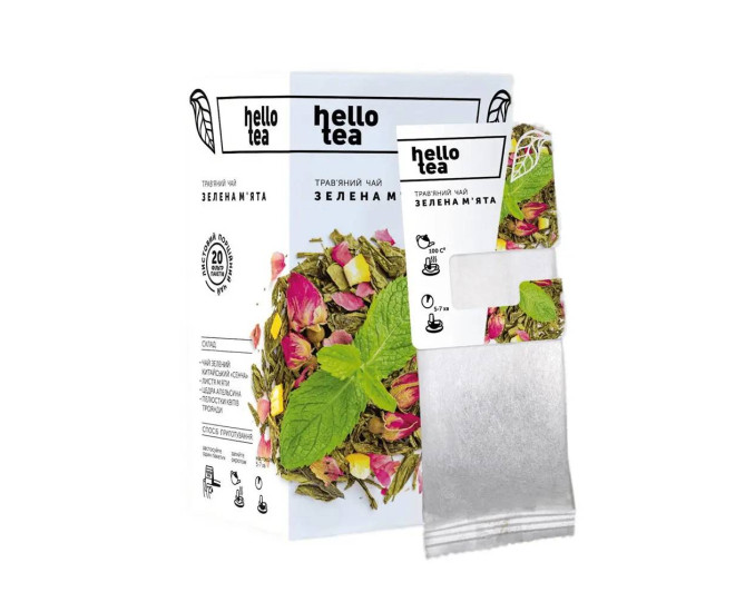  - Чай травяной Hello Tea Зеленая мята, 20 шт.  - 513