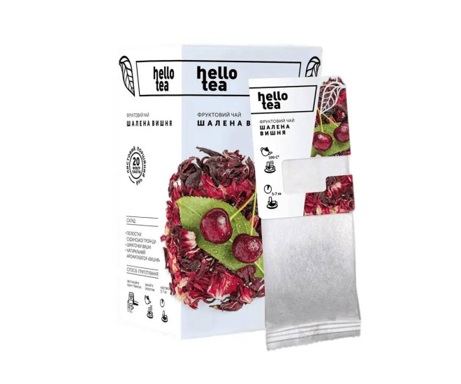  - Чай Hello Tea Crazy Cherry-Вишня, фильтр-пак 20шт  - 507