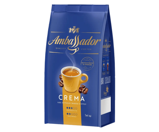  - Кава в зернах Ambassador Crema 1кг, Польща Оригінал!  - 25
