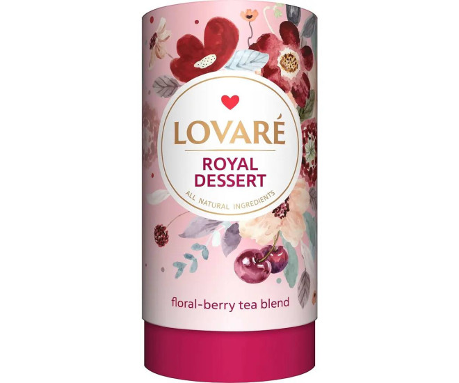  - Чай цветочный с кусочками фруктов Lovare Королевский десерт 80 г  - 17811