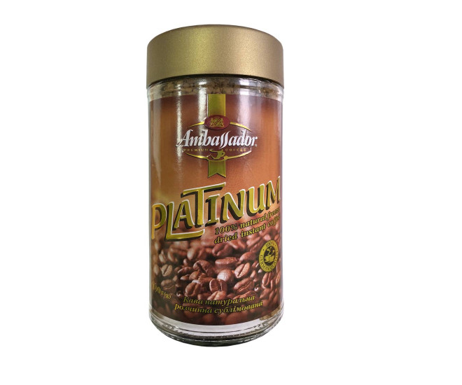  - Кофе растворимый Ambassador Platinum 190 г стекло  - 15093