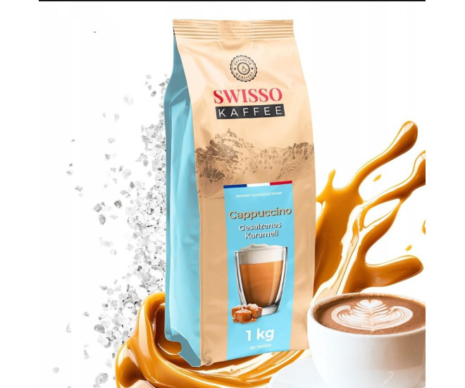  - Капучино Swisso Gesalzenes Karamell 1кг со вкусом соленой карамели  - 18001